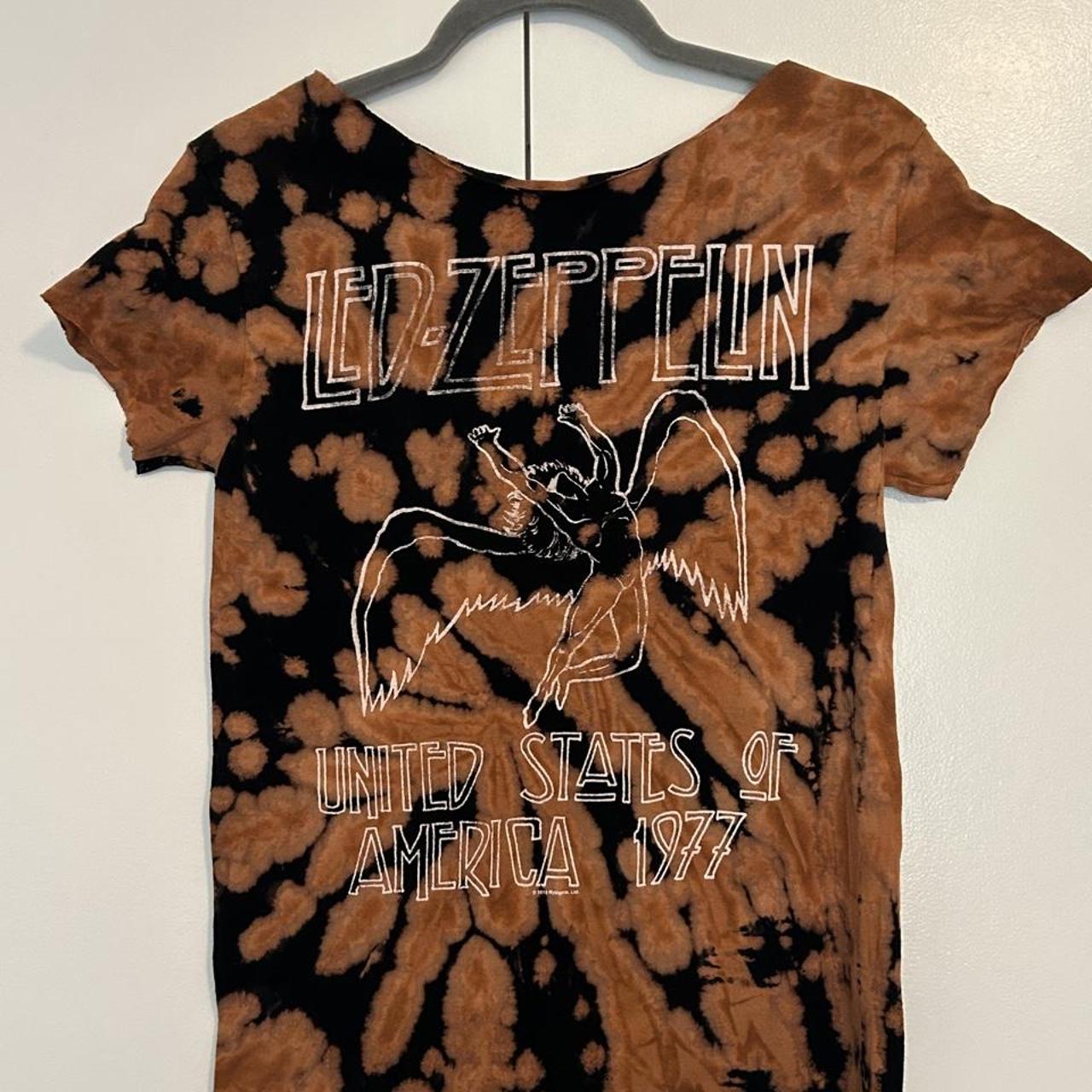 Original N Titled Depop photograph: Led Zeppelin bleach-dye tee
