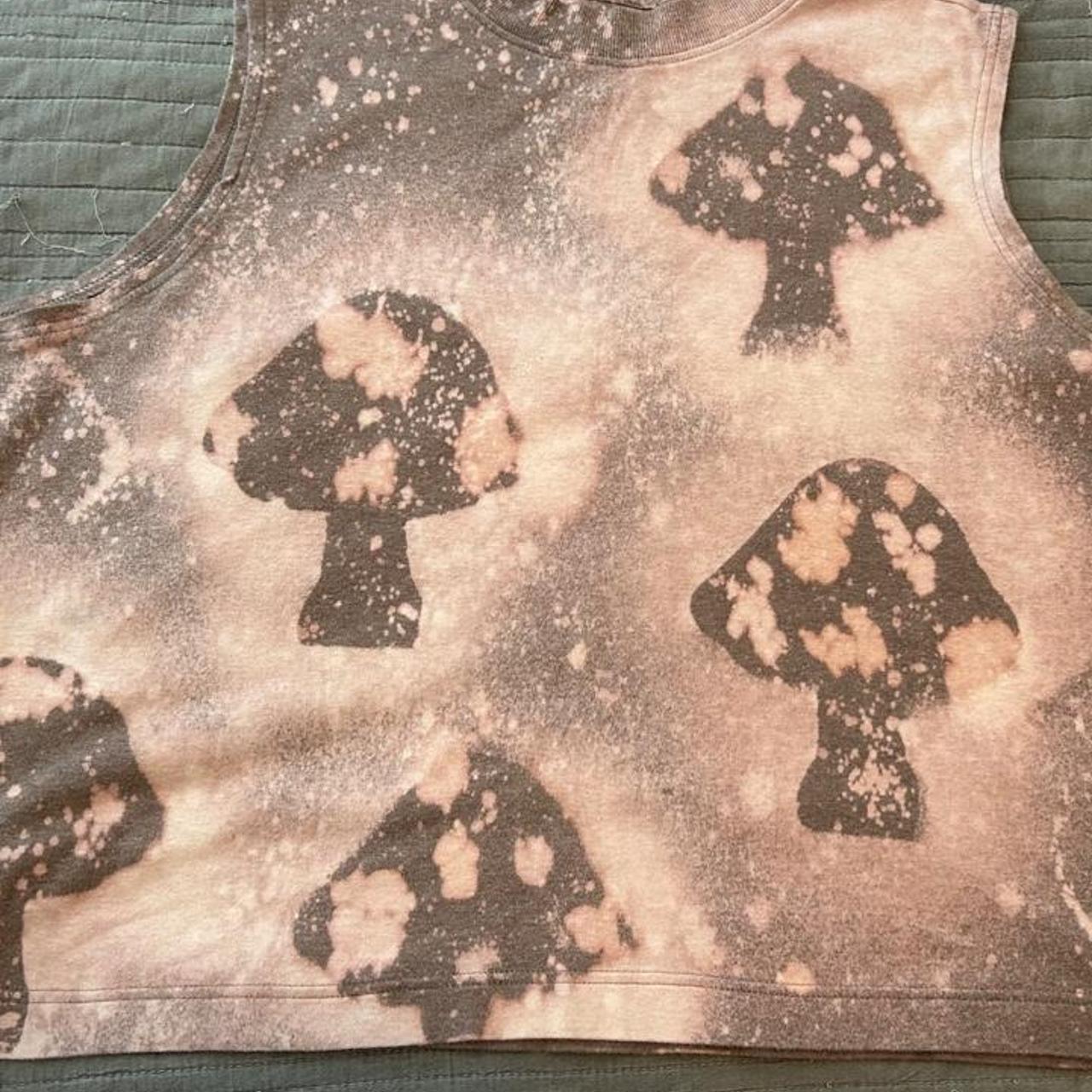 Original N Titled Depop photograph: Mushroom bleach-dye tank